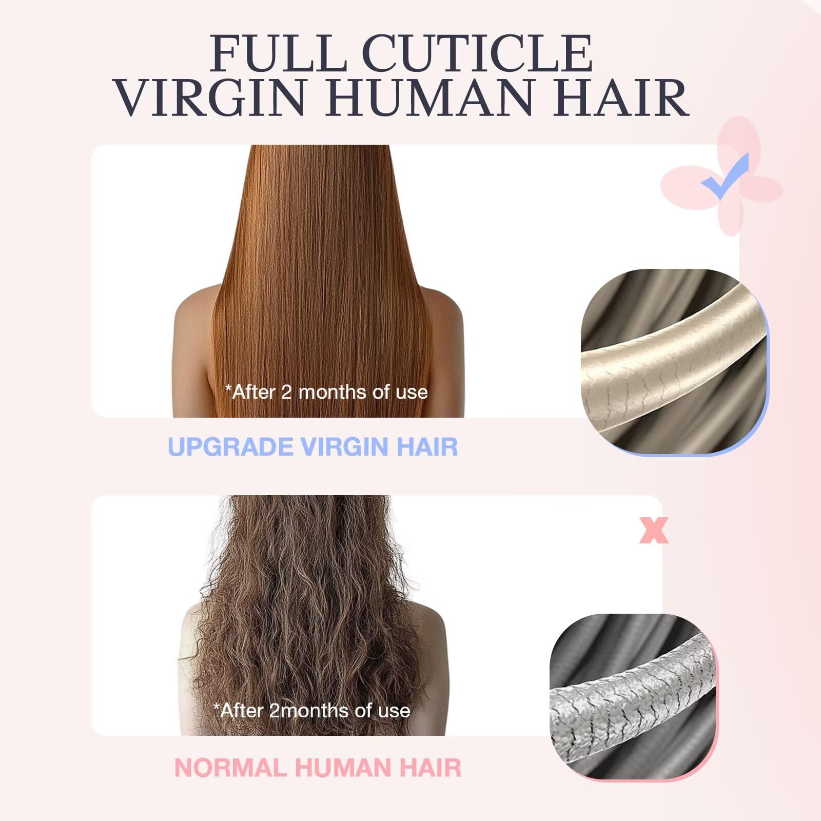 Amazon.com : DOORES Invisi Edge Clip in Hair Extensions 14 
