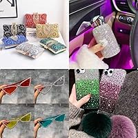 Vista 5 de 5000 diamantes de imitación redondos de resina de 0.157 pulgadas para manualidades, diamantes de imitación brillantes con purpurina para botellas