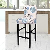 Vista 8 de SearchI Juego de 2 fundas para taburetes de bar, fundas de asiento de taburete elásticas y lavables, fundas para sillas de altura de mostrador