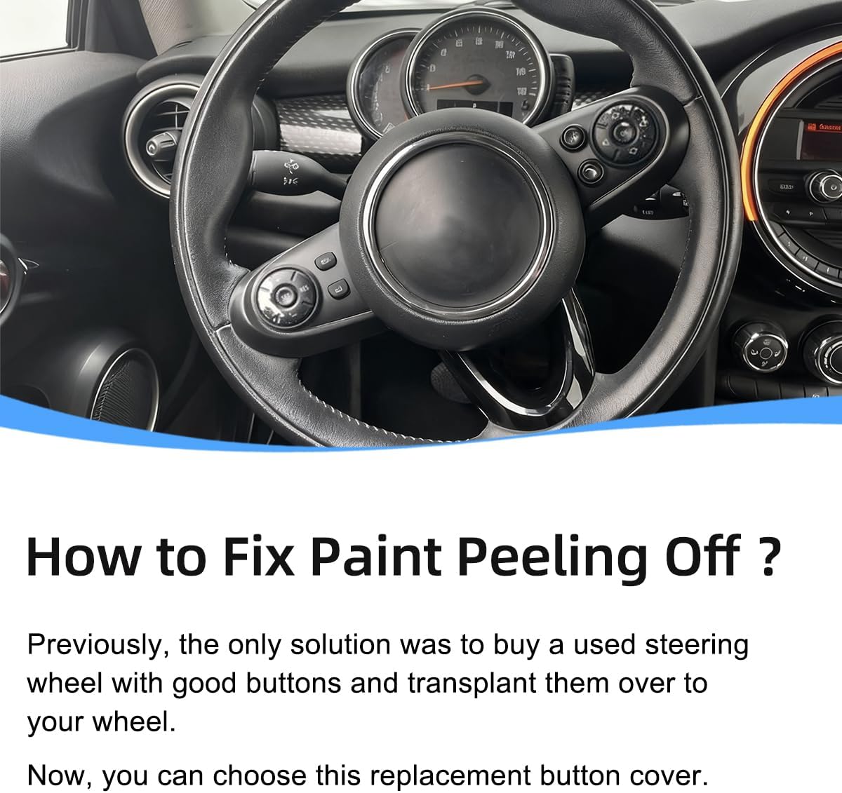 Steering Wheel Multifunction Switch Cruise Control Button Cover fits for Mini Cooper F54 F55 F56 F57 F60 2016-2022 (Cruise Control Button Cover)