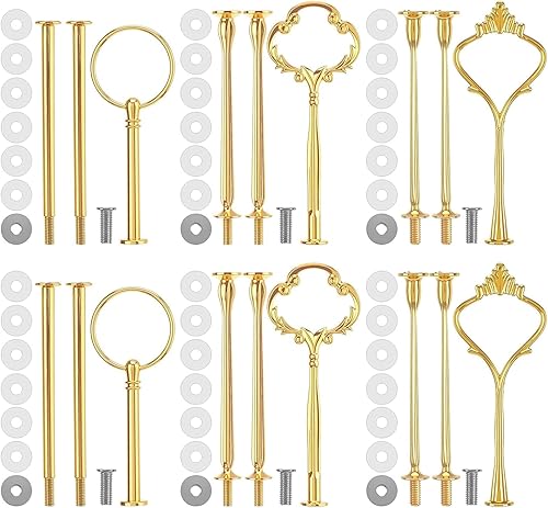 Plmmwd 6 Sets 3 Tier Cake Stand Hardware Kit - Tiered Tray Hardware Fittings Har
