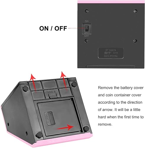 Miniatura 4 de Youngine Banco de la cara de la novedad para comer monedas, caja de ahorros, colección de ahorro de dinero, alcancía (rosa)