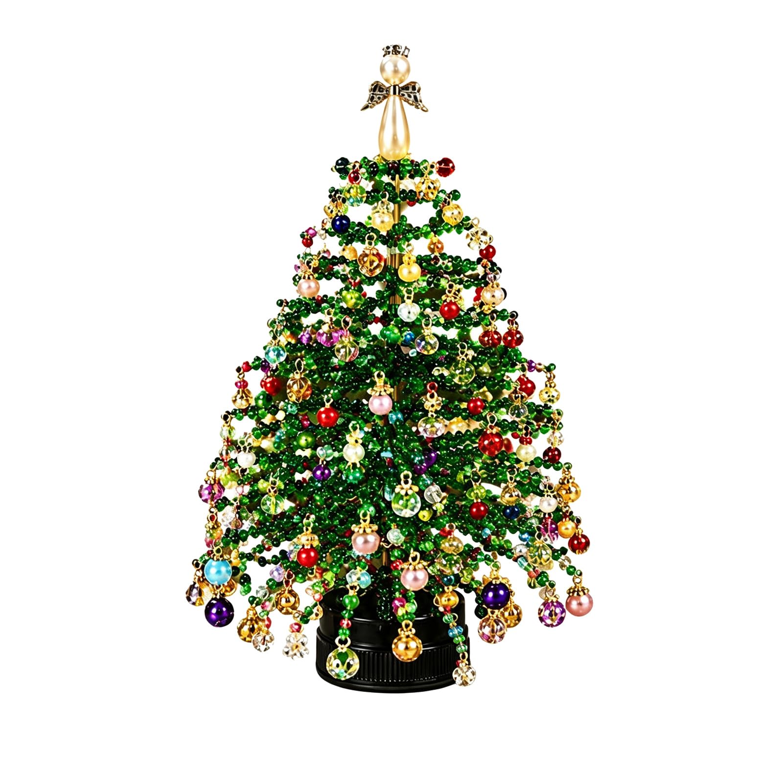 DIY Beaded Christmas Tree Kit,with Colorful Beads 3D Crystal Bead Art Craft