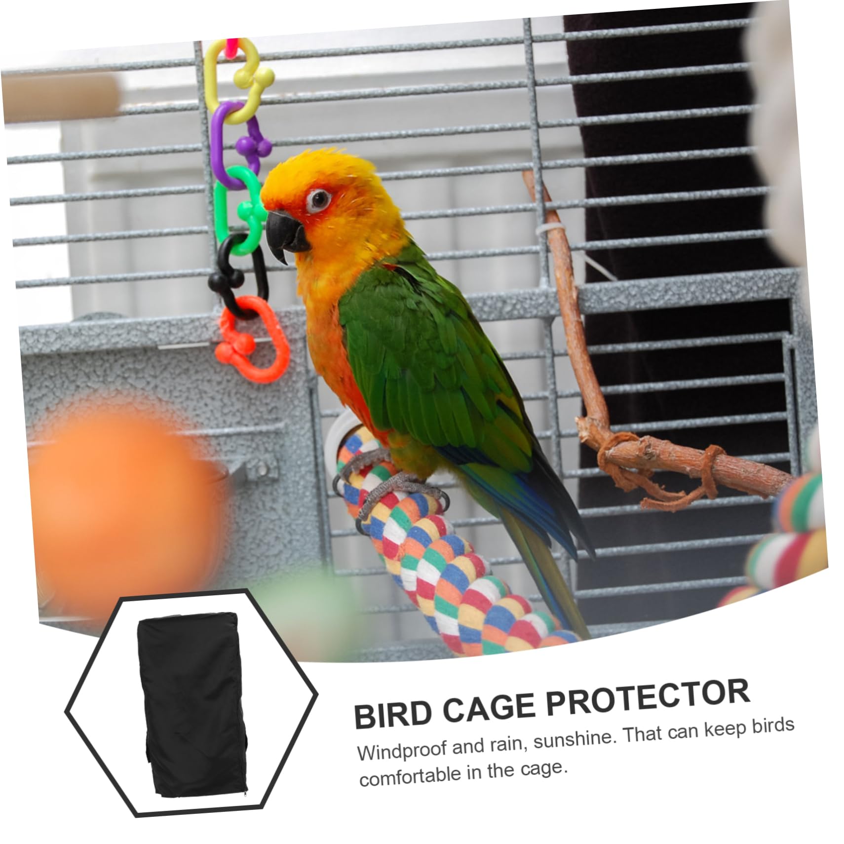 Mipcase 4 Pz Abbigliamento Da Gabbia Per Uccelli Gabbia Da Viaggio Per Uccelli Coperture Per Gabbie Per La Notte Ratto Gabbie Per Uccelli Rivestimento Deterrenti Parà Nido Poliestere Black