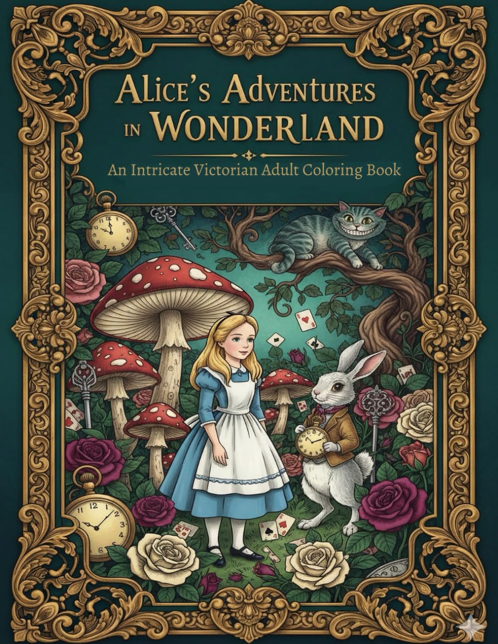 Alice’s Adventures in Wonderland: An Intricate Victorian Adult Coloring Book (The Timeless Tales Coloring Collection)