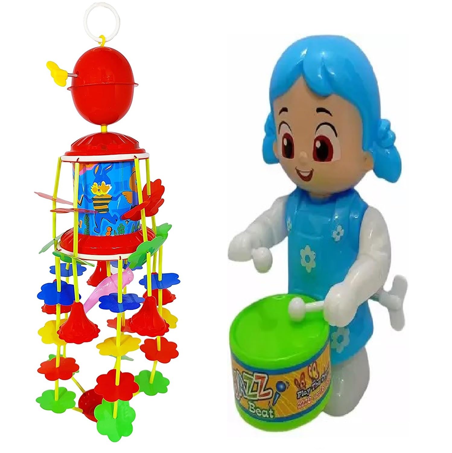 SHANVI Toys Cute Drummer Toy with Jhoomer Key Operated Musical Merry Go Sound Toy Jhoomer with Soothing Sound for Kids Cradle Toys ((JHO_Blue BABY-02)) (B0C99GFW5B) Amazon Price History, Amazon Price Tracker