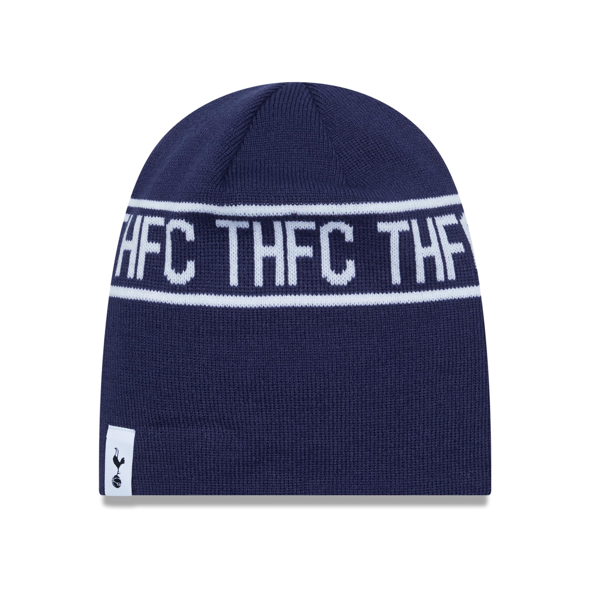 New Era Men's Navy Knit Tottenham Hotspur Fc Wordmark Skull Beanie Hat