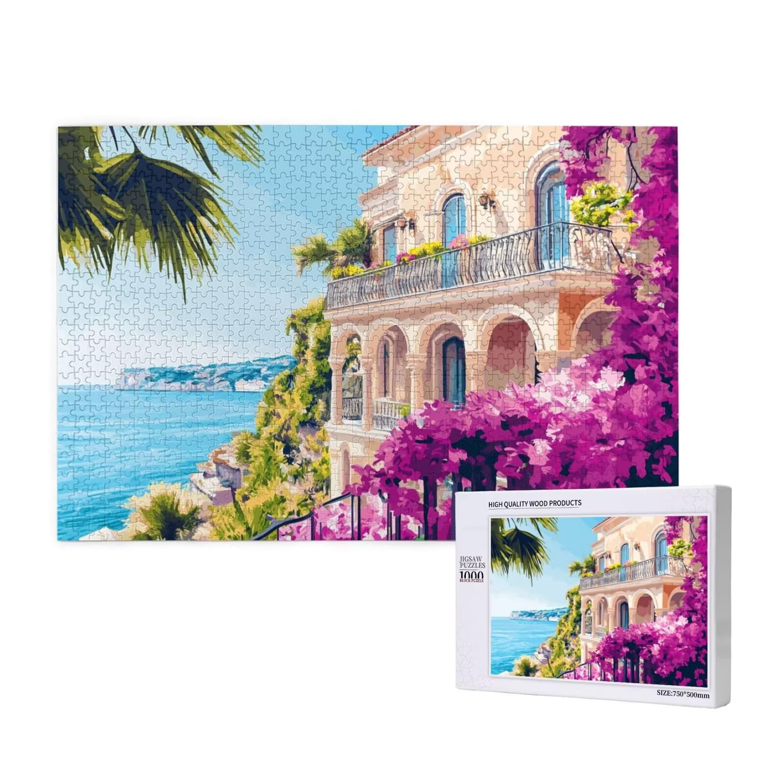 Puzzle 2000 sztuk Ocean Puzzle Krajobraz Duży rozmiar dla dorosłych z pudełkiem do pakowania i obrazami referencyjnymi, zabawnymi grami dla całej rodziny, jako prezent dla przyjaciół 2T-334