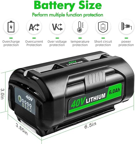 Miniatura 6 de Reemplazo de batería de 40 V 6.0 Ah para Ryobi 40 V batería de iones de litio OP4040 OP4060A OP4026 OP40401 OP4030 OP40301 OP4050 OP4015 OP40261