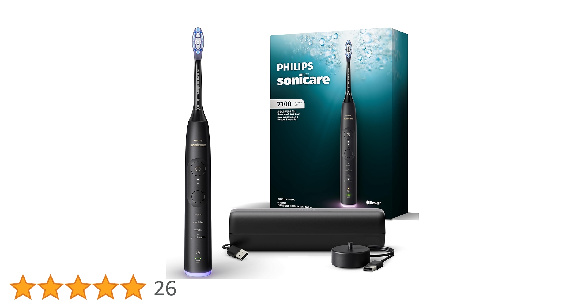 フィリップス 電動歯ブラシ ソニッケアー 7100 HX7421/11 ブラック Amazon.co.jp: 【2025年モデル】フィリップス 電動歯ブラシ