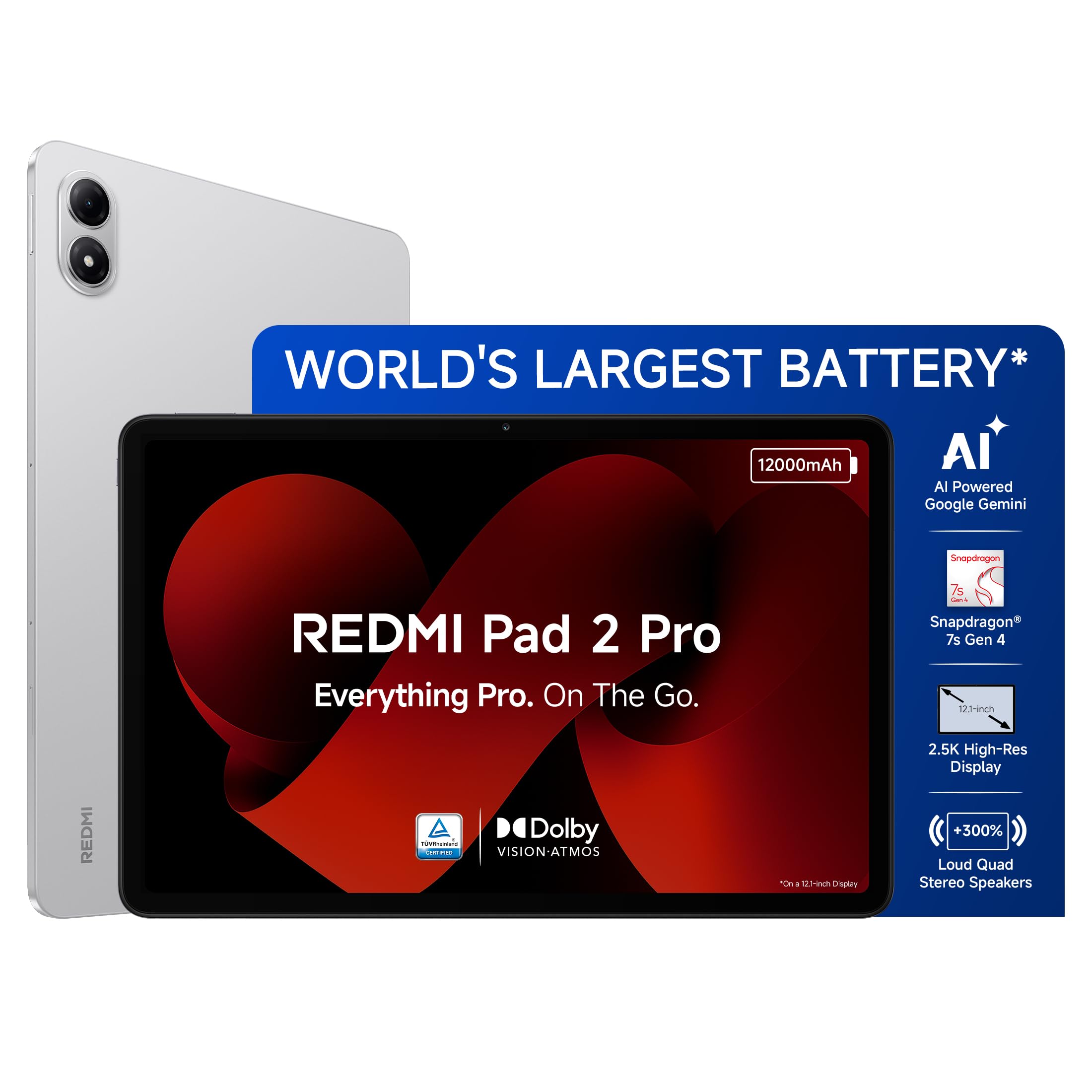 Redmi Pad 2 Pro [Smartchoice] | 12000mAh | Snapdragon 7s Gen 4