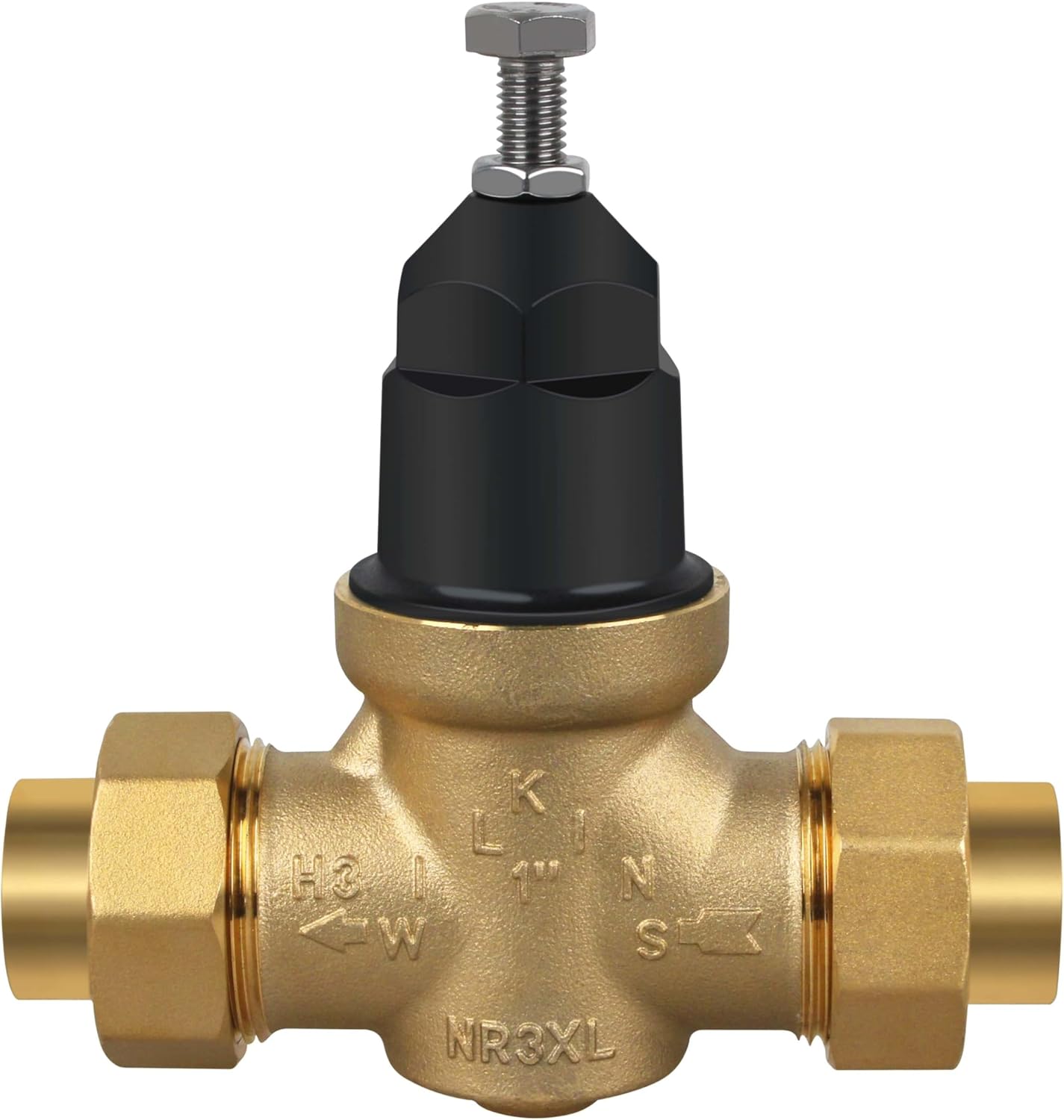 1-NR3XLDU 1" NR3XL Pressure Reducing Valve with Double Union FNPT Connection,Water Savings And Energy Savings Fits Home & Public Entrances