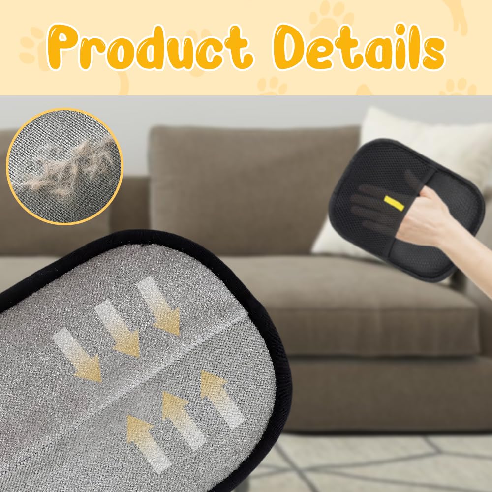 QIMMU 2 Stck Fell Magnet Handschuh,Katzenhandschuh,Fellhandschuhe  Katze,Katzen Handschuhe Fellpflege,Katzenhaarentferner Handschuh,Pet Hair  Remover Glove fr Hund und Katze : Amazon.de: Haustier