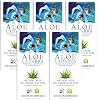 Aloe Cadabra Natural Water-Based Personal Lubricant, Organic Aloe Lube for Men, Women, and Couples, pH Balanced Unscented 2.5 Ounces, 5 Pack