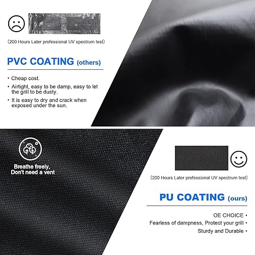 Miniatura 42 de Cubierta de parrilla de gas para barbacoa, 48 pulgadas para Weber Spirit 2, impermeable, resistente a la intemperie, resistente a los rayos UV y a