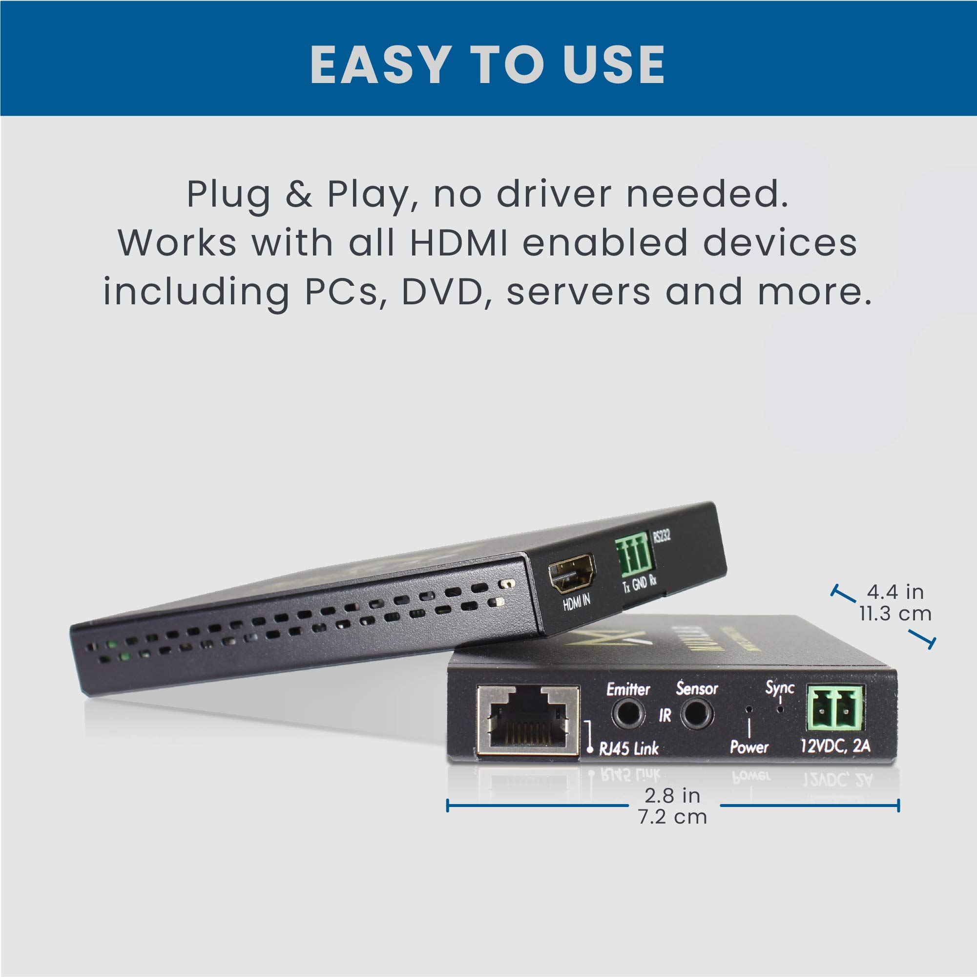 MuxLab HDMI HDBT Extender Kit Ultra HD 4K | 60FPS 4:2:0