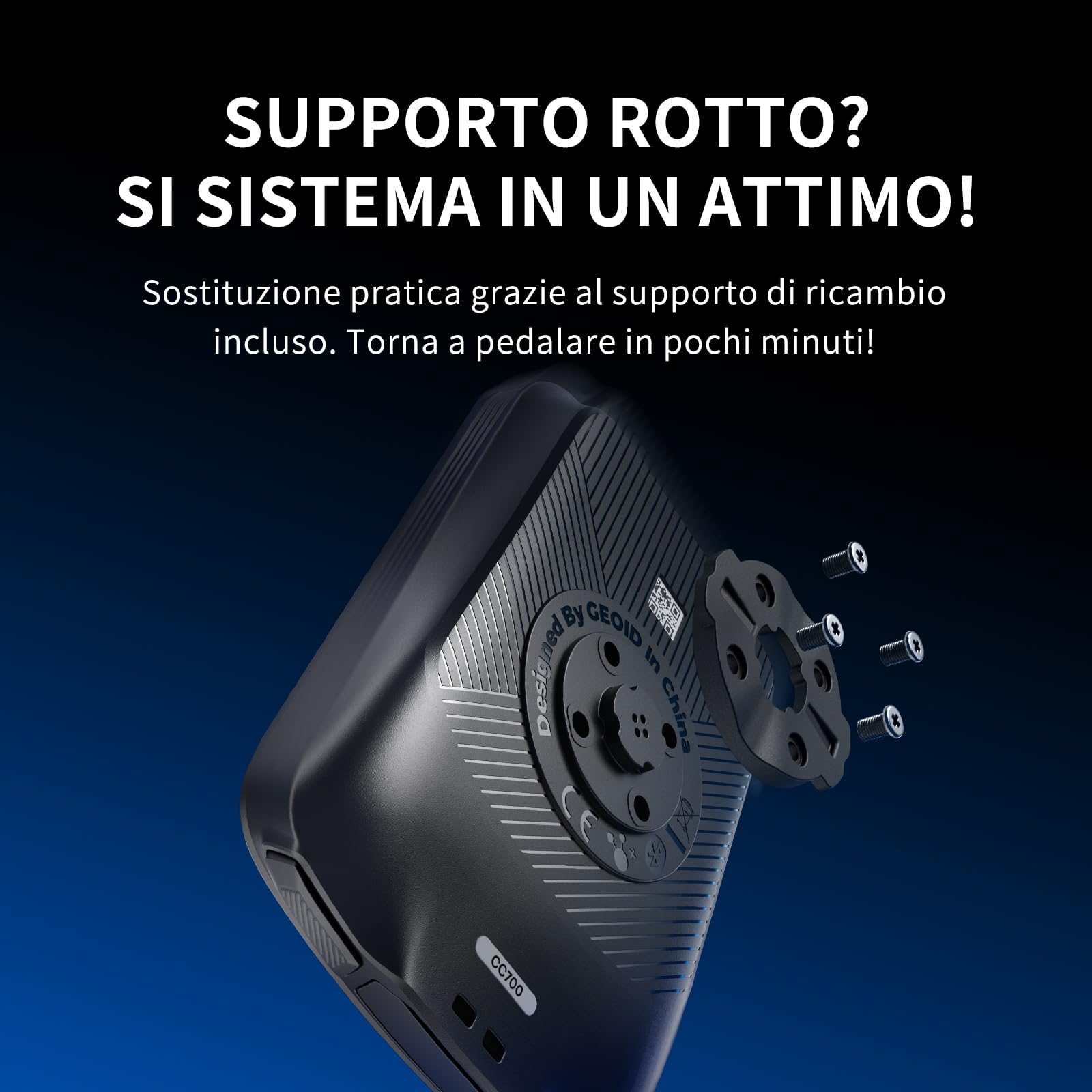 GEOID CC700 GPS Contachilometri Bici Senza Fili con Grande Schermo a Colori 2,8 Pollici – Ciclocomputer GPS con Navigazione per Tracciato, ANT+ & Bluetooth, IPX7 Impermeabile, Autonomia 15-25 Ore