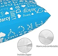 Vista 7 de Funda de almohada con corazones y nombre para cama y sofá con nombre para mamá y niños, funda de almohada personalizada con nombre para regalos