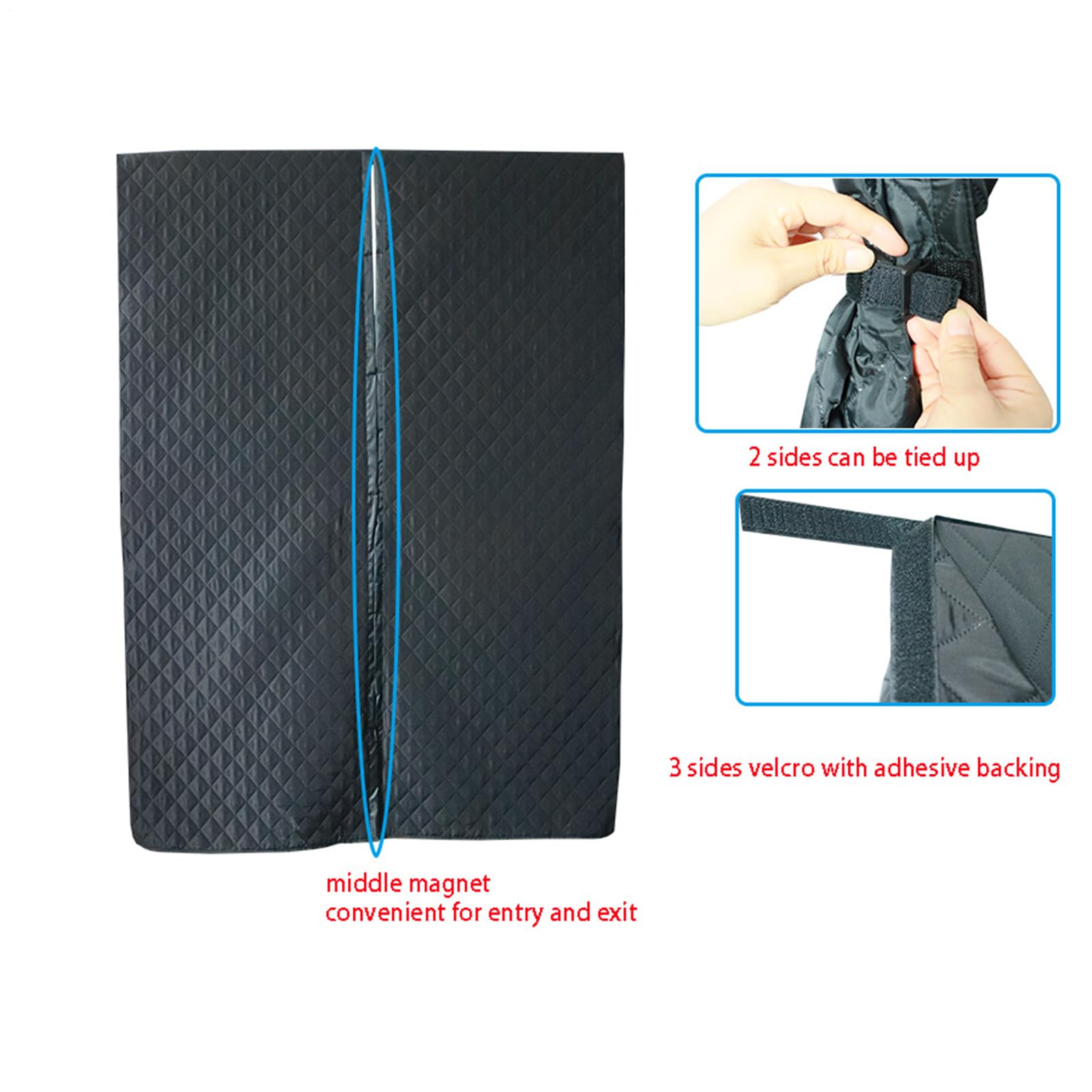 Isolant pour porte - Rideau magnétique pour camping-car - Couverture de porte pour camping-car d'hiver, pour chambre, salon, cuisine, salle de bain, crèche, chambre, garage, remorque