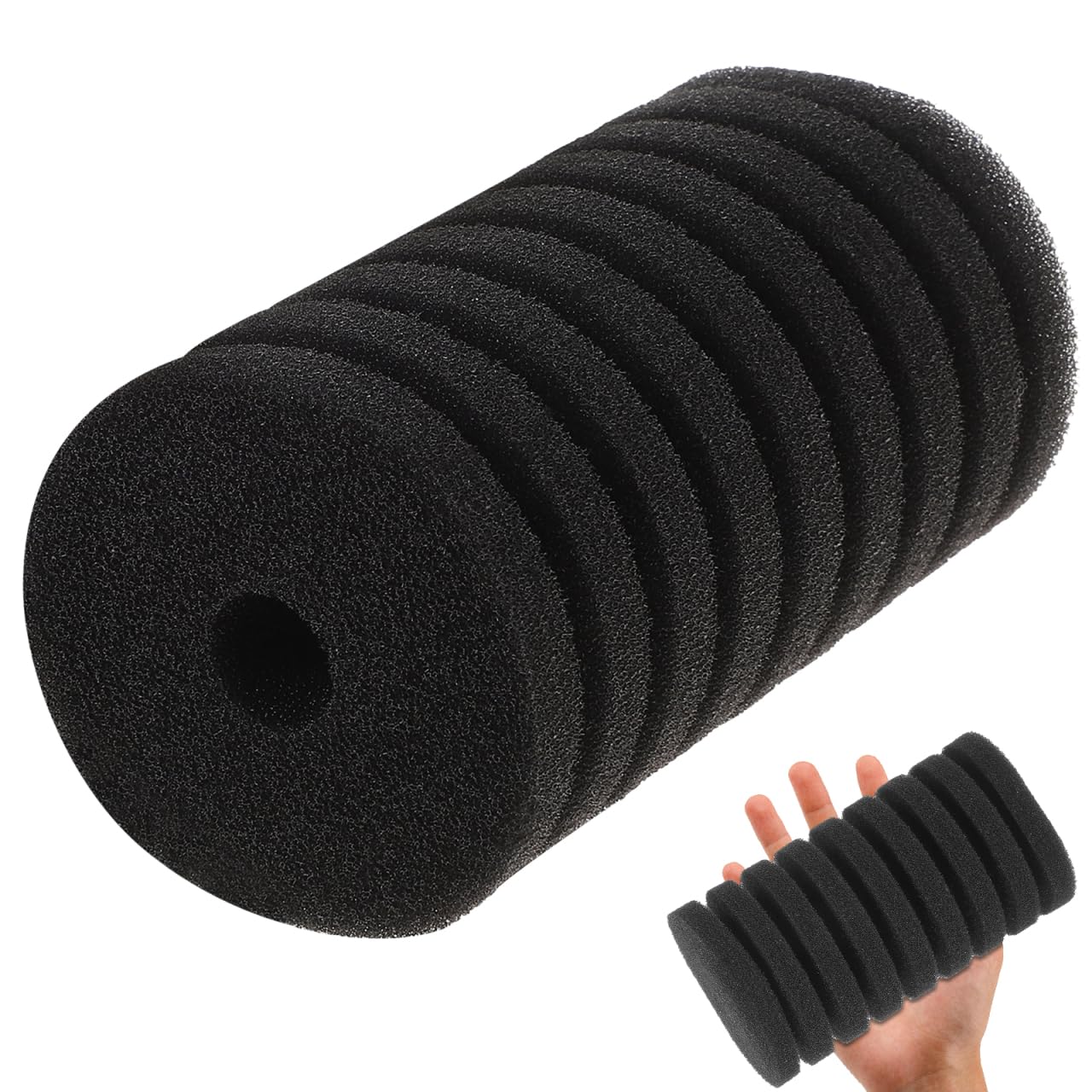 balacoo 6 piezas de repuesto de accesorios para acuario, suministros de espuma, colador de tanque de agua, esponja de sal, filtro negro, estanque de limpieza para filtros bioquímicos frescos acuáticos
