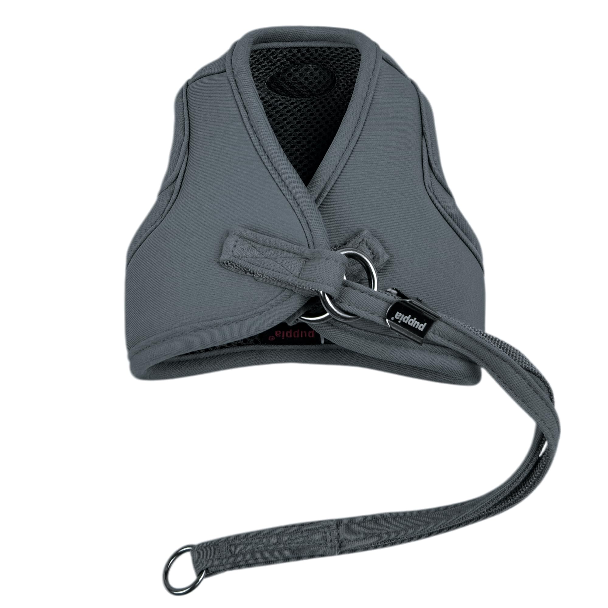 Puppia Eco Dog Harness Q Eco-Friendly No Pull Comfort Harness for Small and Medium Dogs, Grey, Large