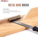 Hi-Spec Ensemble de fichiers main et aiguille pour l'ébavurage du bois de métal et du plastique 17 pc inclus, finition lisses, contrôle détaillé de la forme, travail grossier et fin, support d'ébavurage, space mise en page de sauvegarde