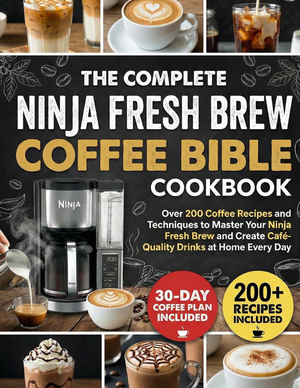 The Complete Ninja Fresh Brew Coffee Bible Cookbook: Over 200 Coffee Recipes and Techniques to Master Your Ninja Fresh Brew and Create Café-Quality Drinks at Home Every Day