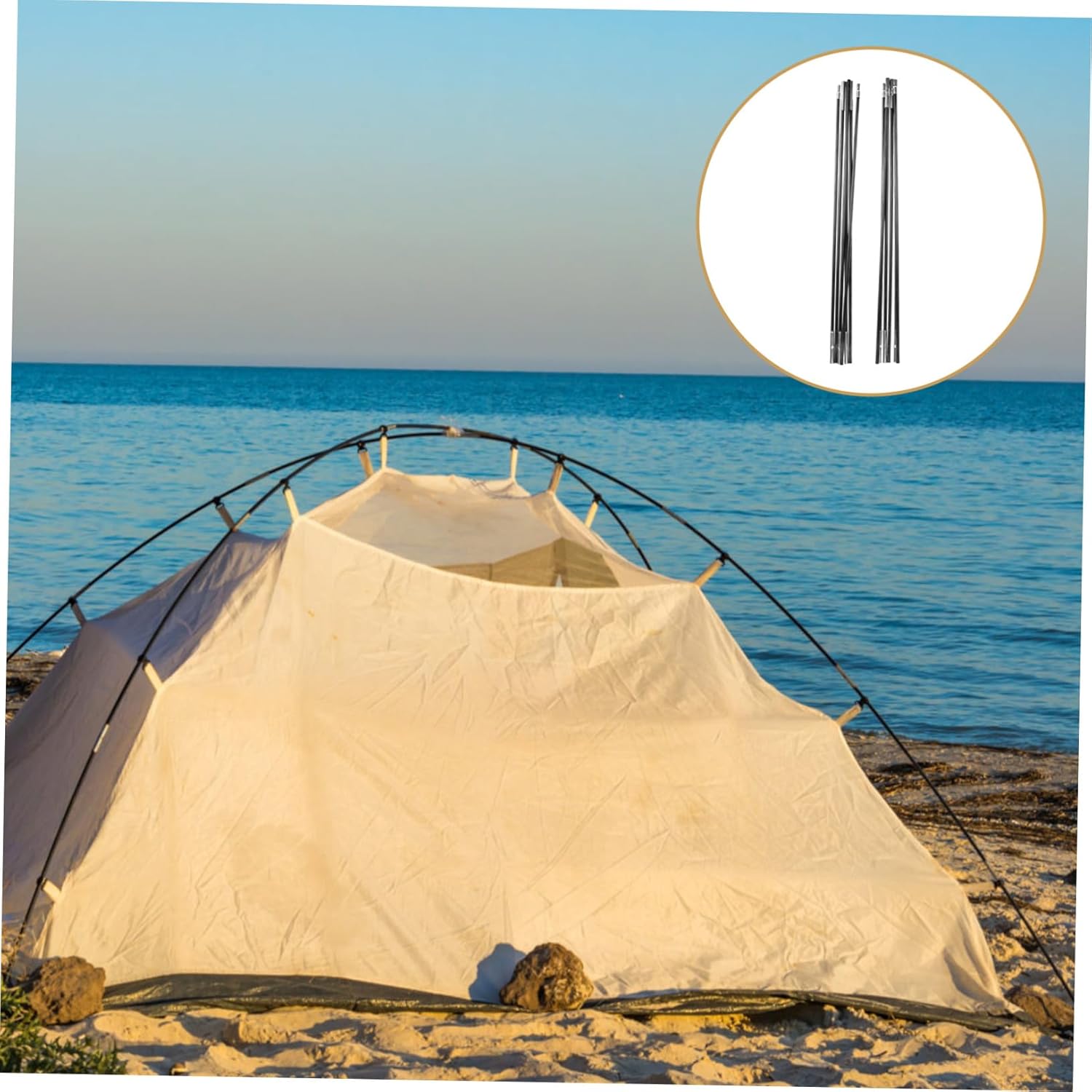 1set Fiberglass Tent Poles Replacement Kit for Camping Outdoor Tent Accessories Pole Repair Kit