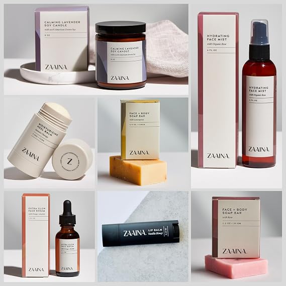 ZAAINA Spa Gift Set for Women | Self Care Gift Box | Natural Bath Set