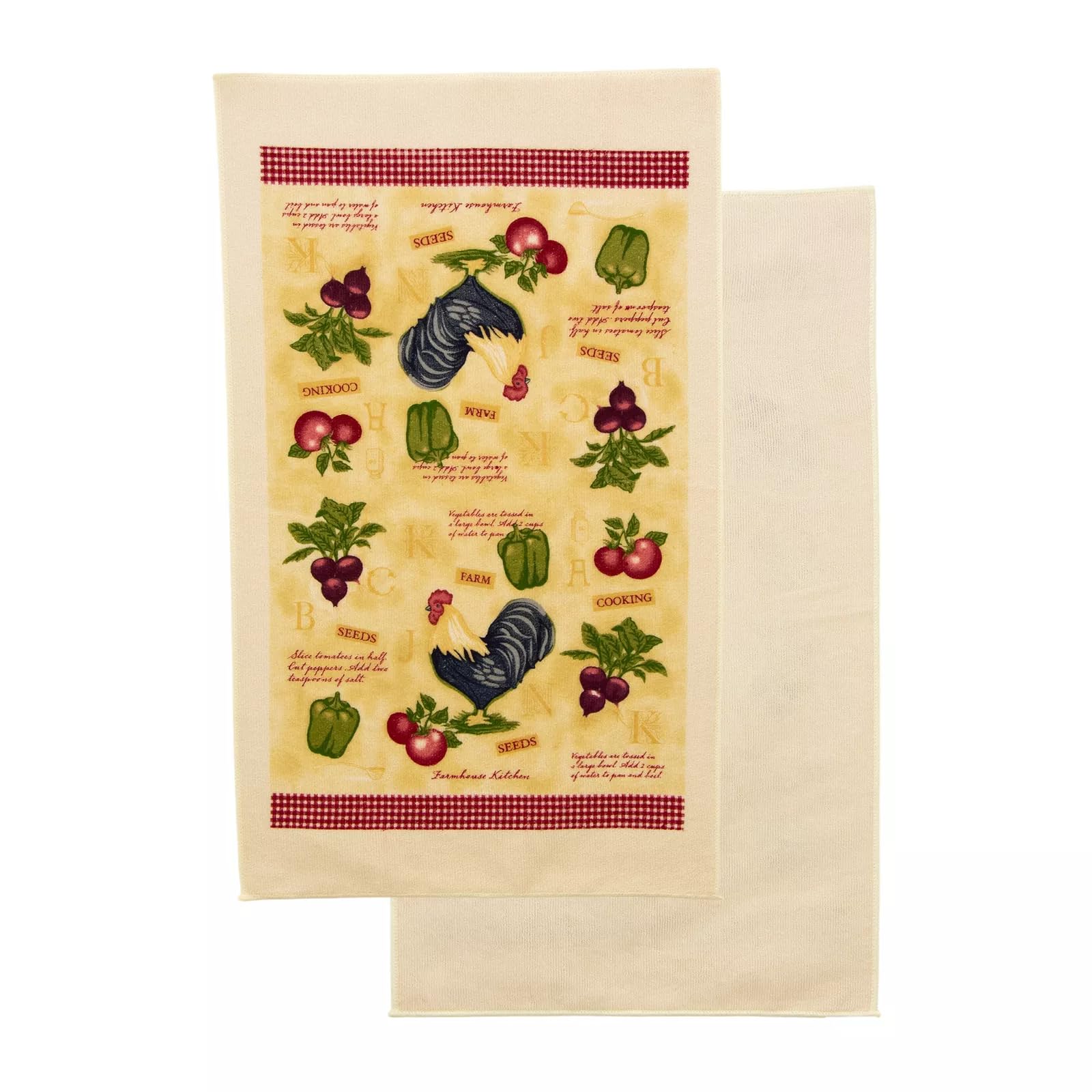 Welcome Home Country Farmhouse Kitchen Microfiber Towels, Set of 12