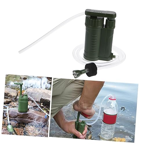 Miniatura 8 de Bomba de filtro de agua portátil de emergencia al aire libre purificador de agua para acampar senderismo y ligero fácil de usar