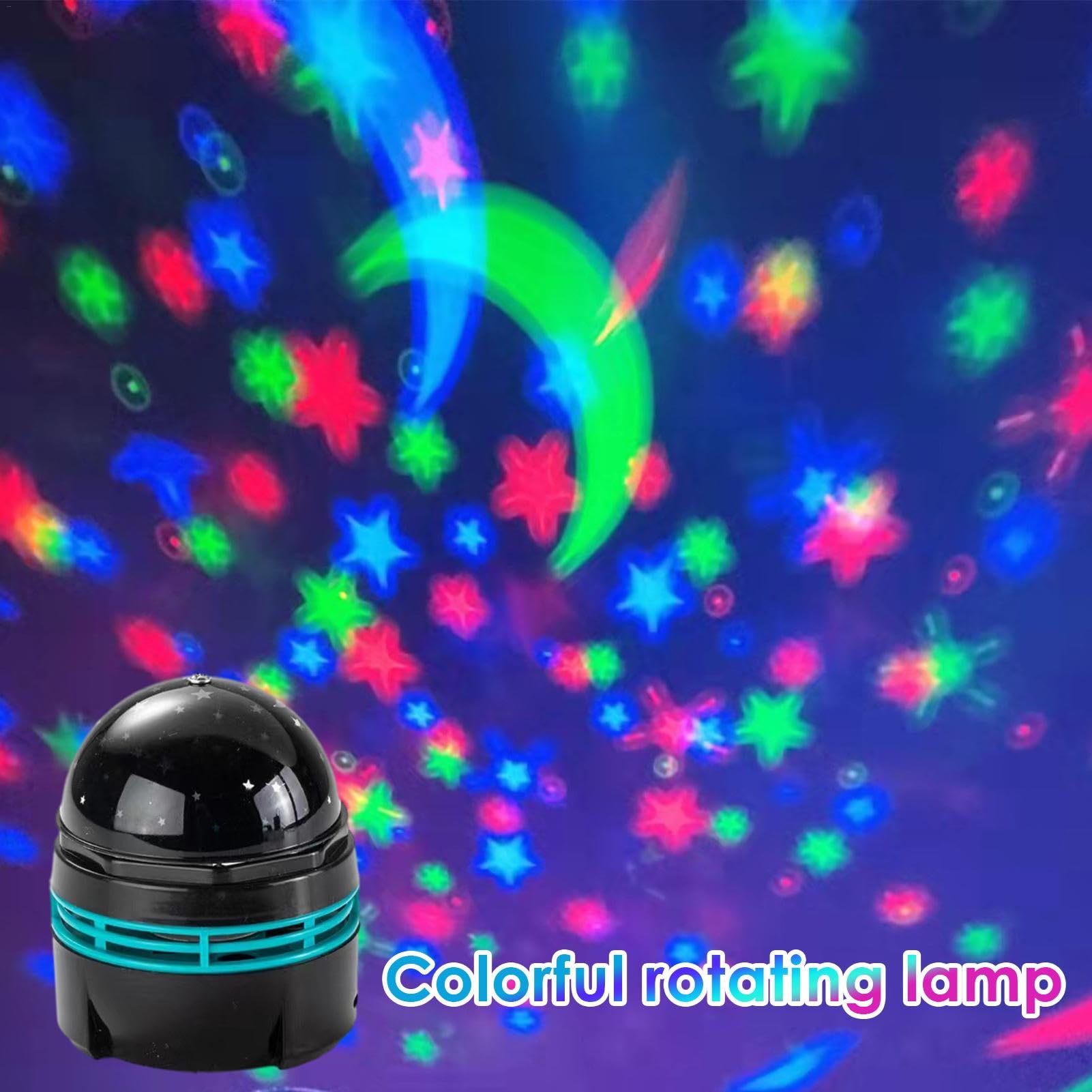 Kleurrijke roterende disco licht - licht roterende disco bal lamp met muziek | Dance Party Lights Disco Ball Lamp met 7 lichteffecten voor thuis