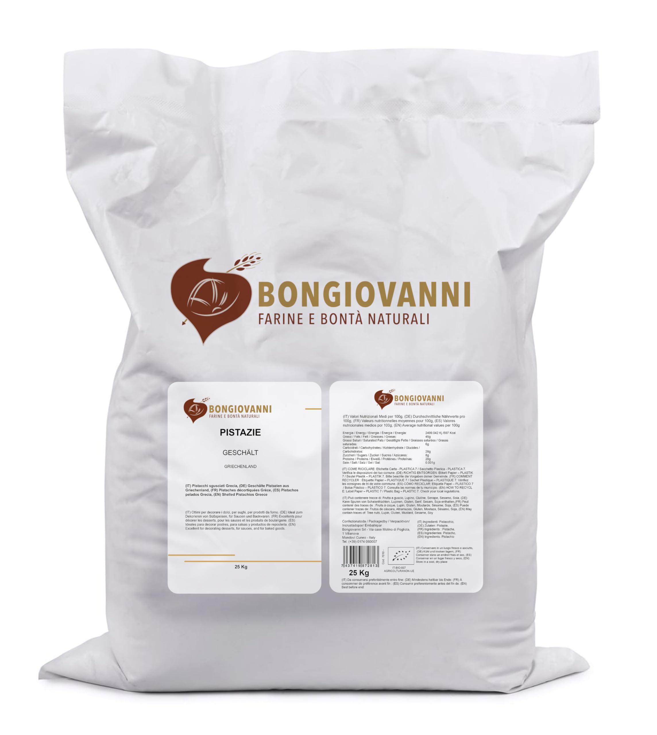 Pistacchio Sgusciato Grecia 25kg