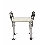 Medline Bath Bench Shower Seat with Padded Armrests, Ideal for Bathtubs, Robust Support up to 350 lbs., Comfortable and Durable
