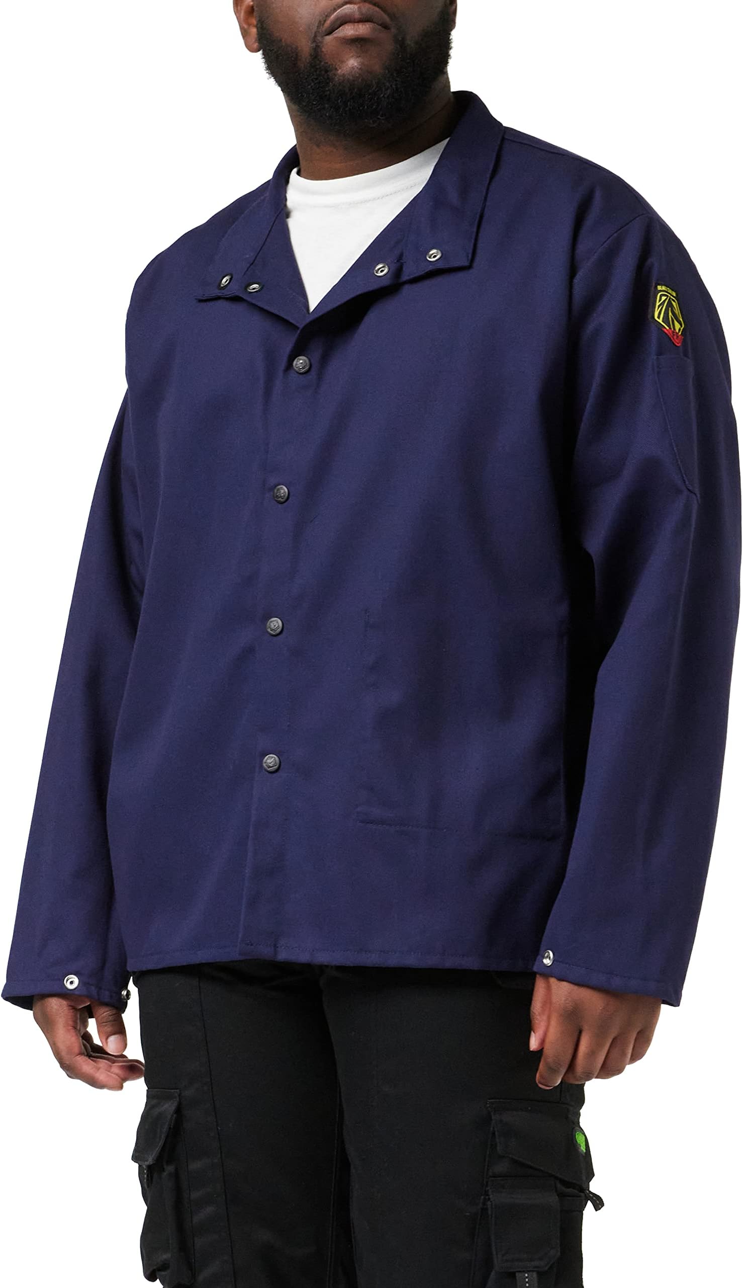 Black Stallion FN9-30C 30" 9oz. Navy FR Cotton Welding Jacket