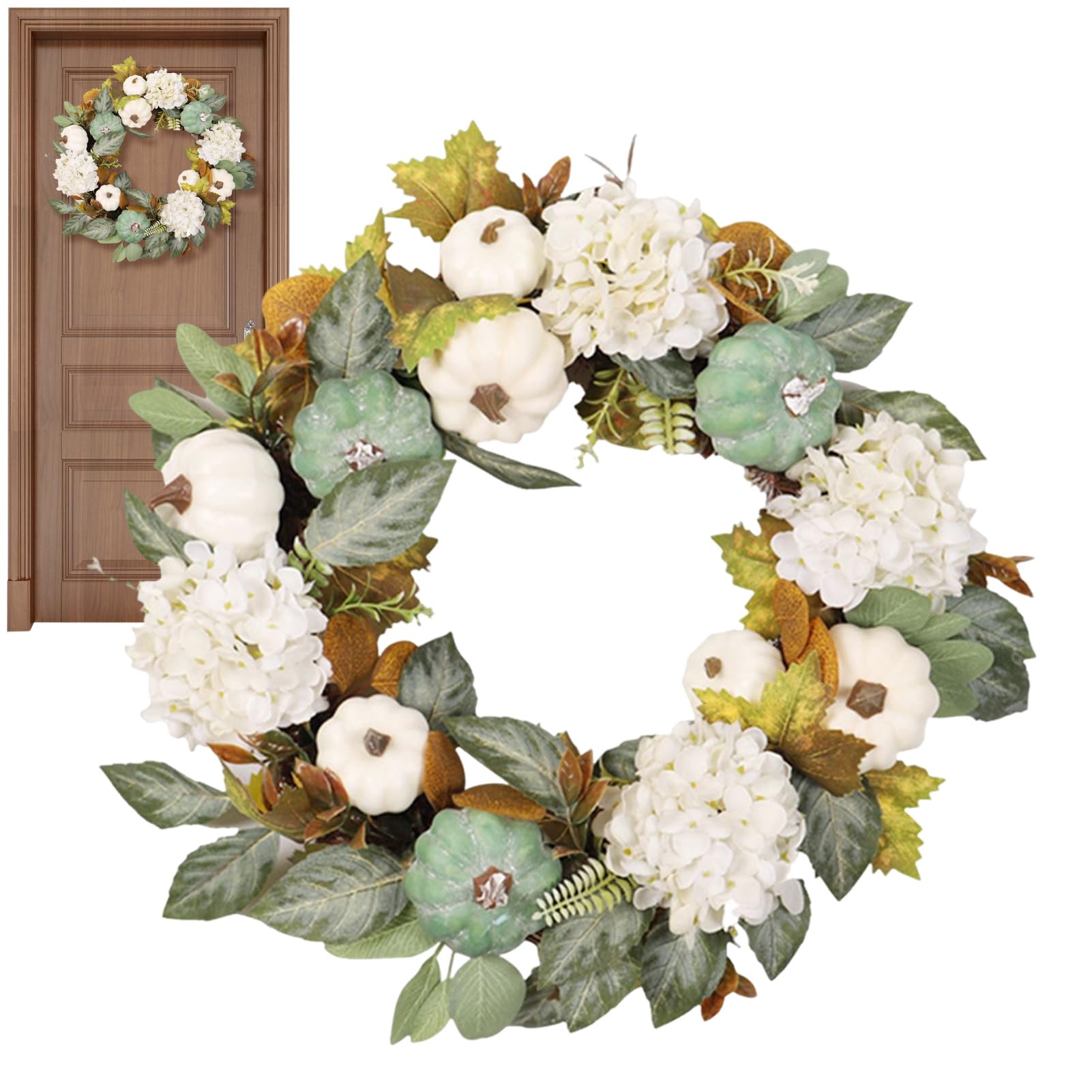 Guirnalda de otoño artificial para decorar la puerta en Halloween y Acción de Gracias