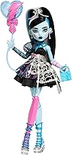 Monster High Scary Sweet Birthday Doll, Frankie Stein in Black Party Dress with Themed Accessories Like Invite, Balloon, Toy, Lipstick and More
