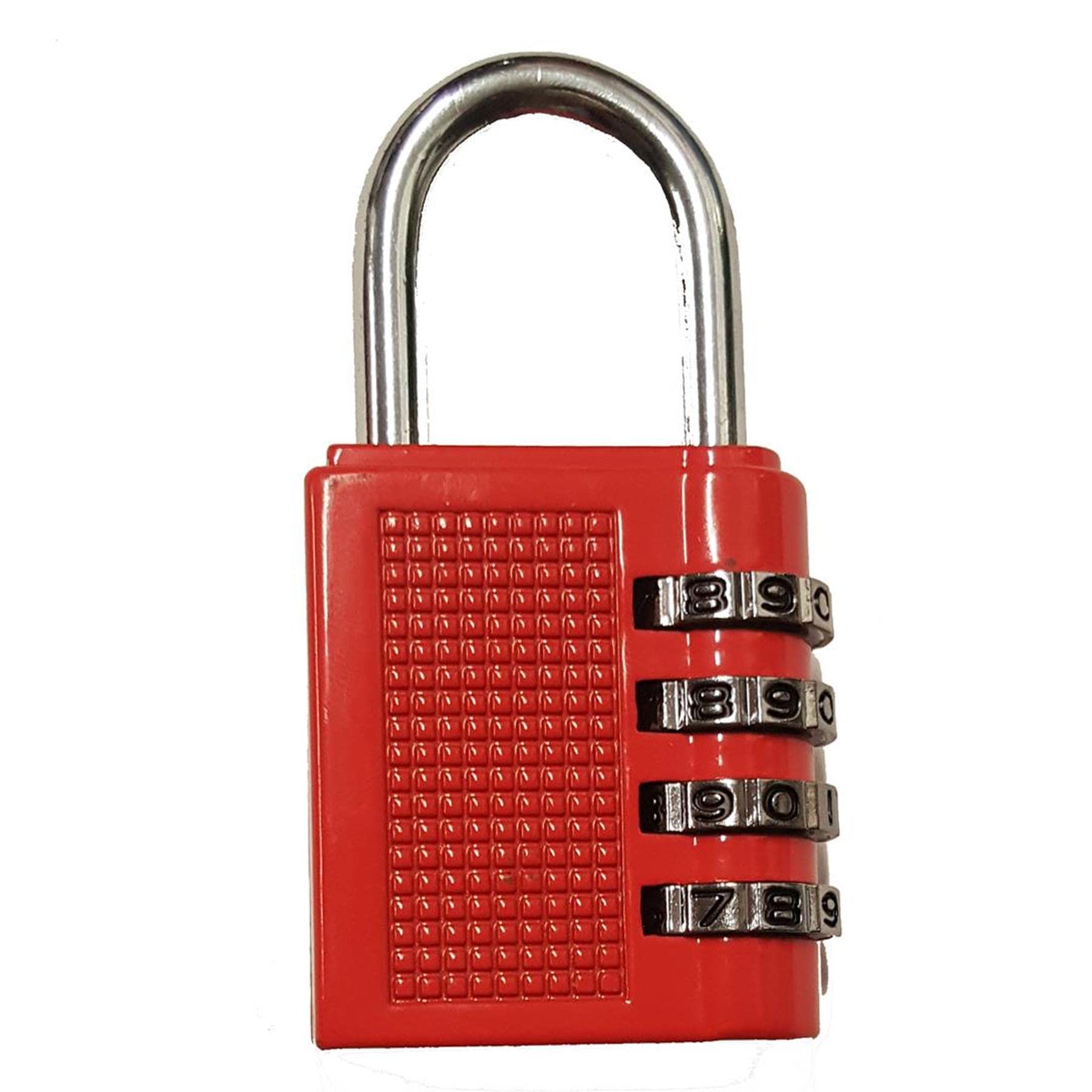 Dapetz ® 4-Digit Combination Padlock, Resettable Locker Padlock, Weatherproof Outdoor Combo Lock, Security Lock for School Gym Locker, Cabinet, Garage, Gate, Shed, Fence, Garage Door (Red)