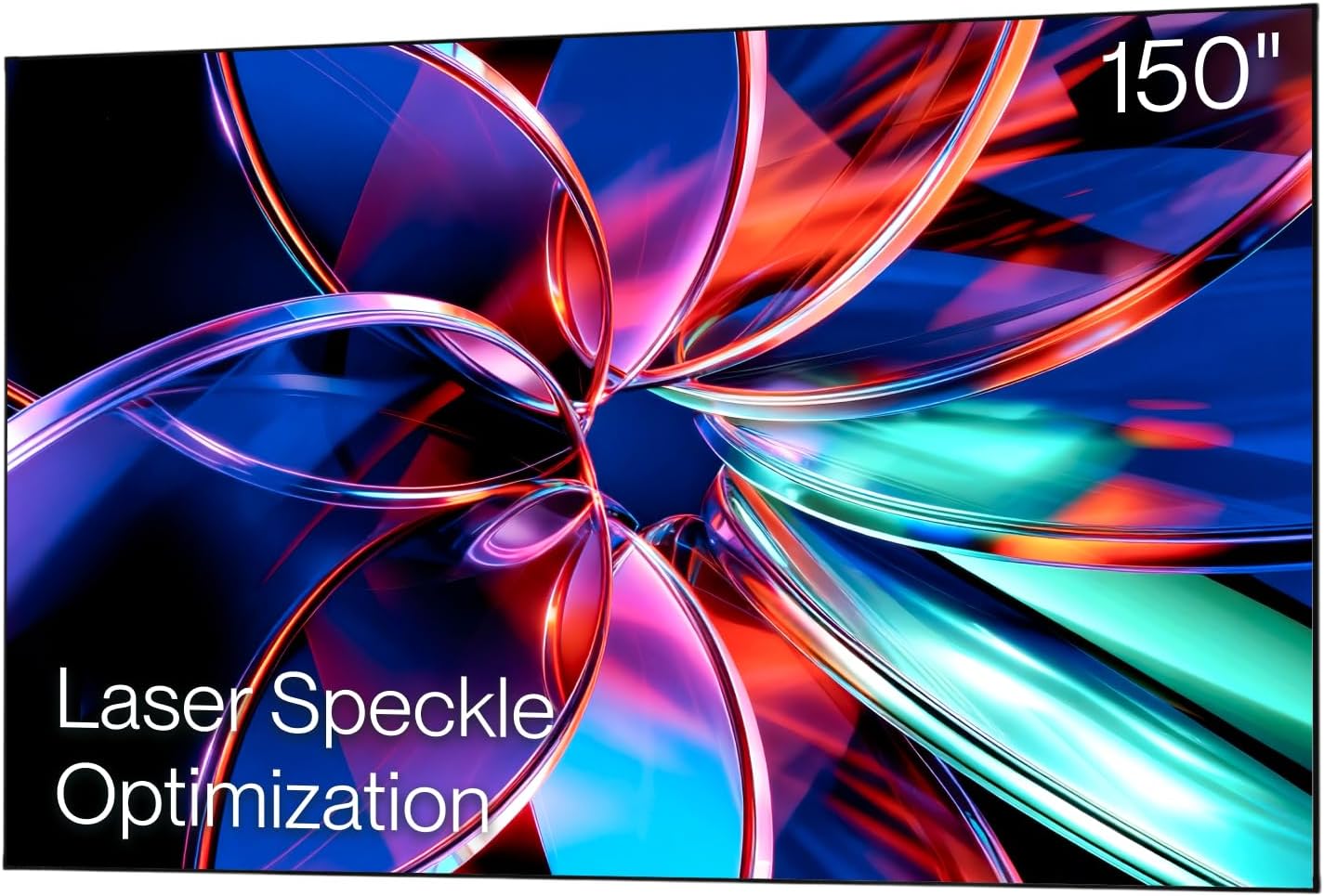 AWOL Valerion 150" PureVision Fixed Frame Projector Screen, Laser Speckle Reduction, PET Matte, 4K/8K UHD, 1.0 Gain, 170° Viewing Angle, Long Throw & UST Compatible