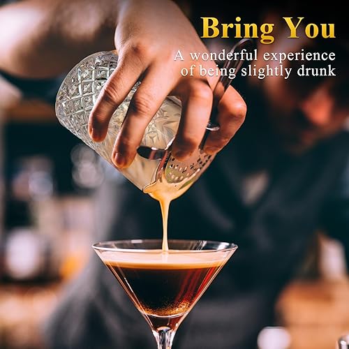 Miniatura 5 de Inbagi 4 vasos mezcladores de cóctel de 23.67 onzas, vaso de cóctel con fondo grueso, vasos de cristal de mezcla estable para bebidas, barman en