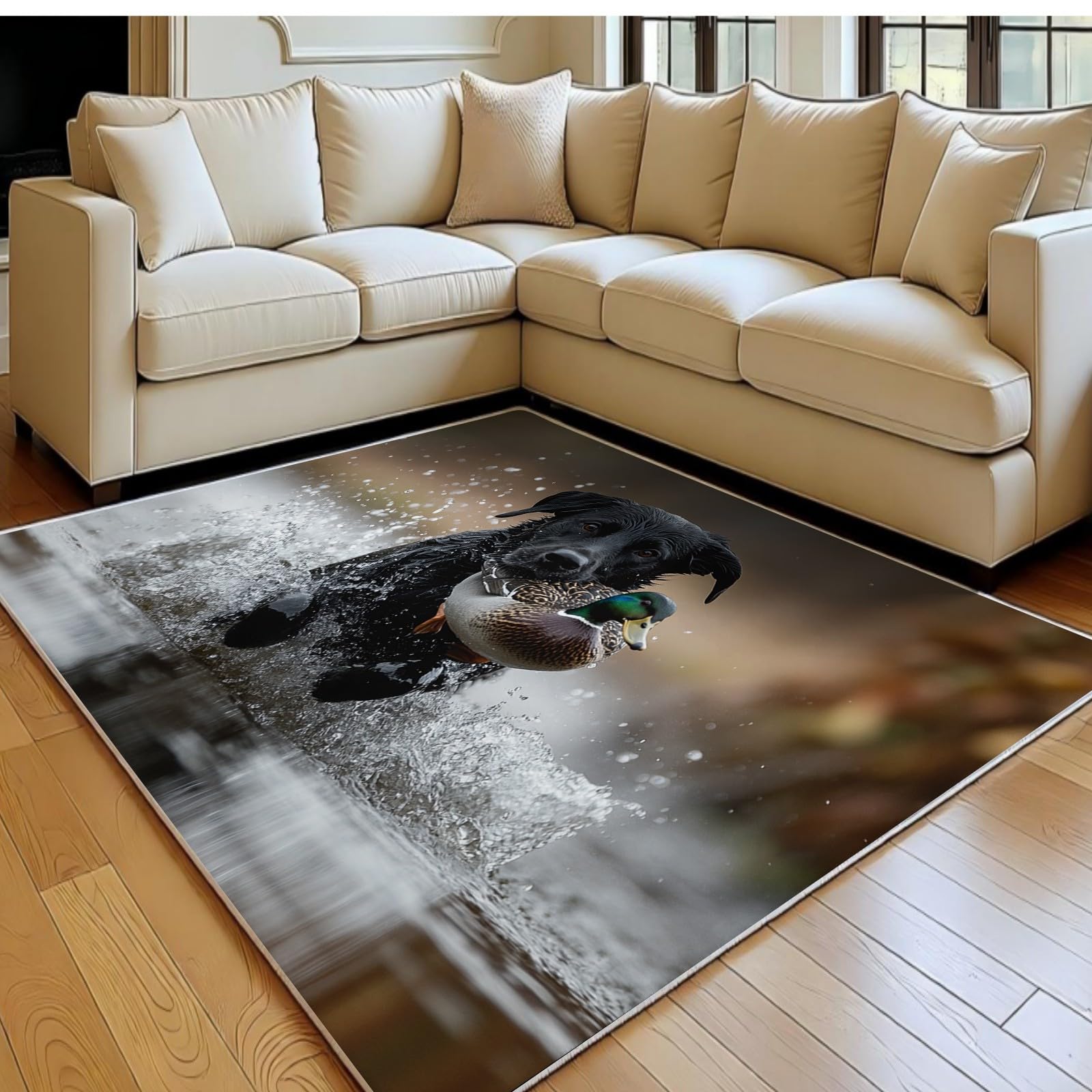 Tapis enfant 180x270 cm Labrador Retriever doux poil court moderne