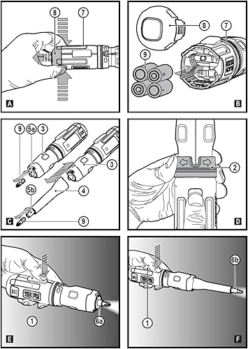 Vista 24 de BLACK+DECKER Destornillador inalámbrico, alcalino (BCF601AA)