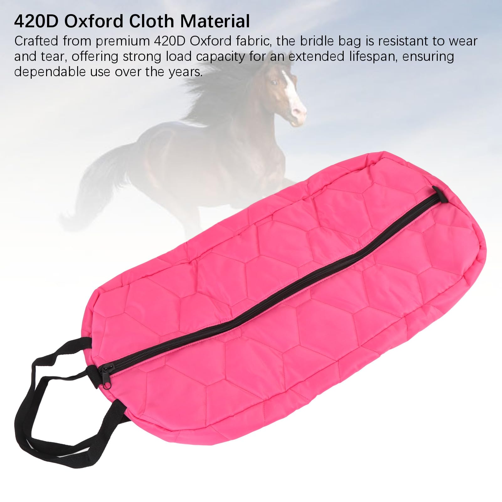 KIMISS Sac de Bride pour Chevaux – Sac de Transport Portable en Tissu 420D avec Poignée de Rangement pour équipement équestre