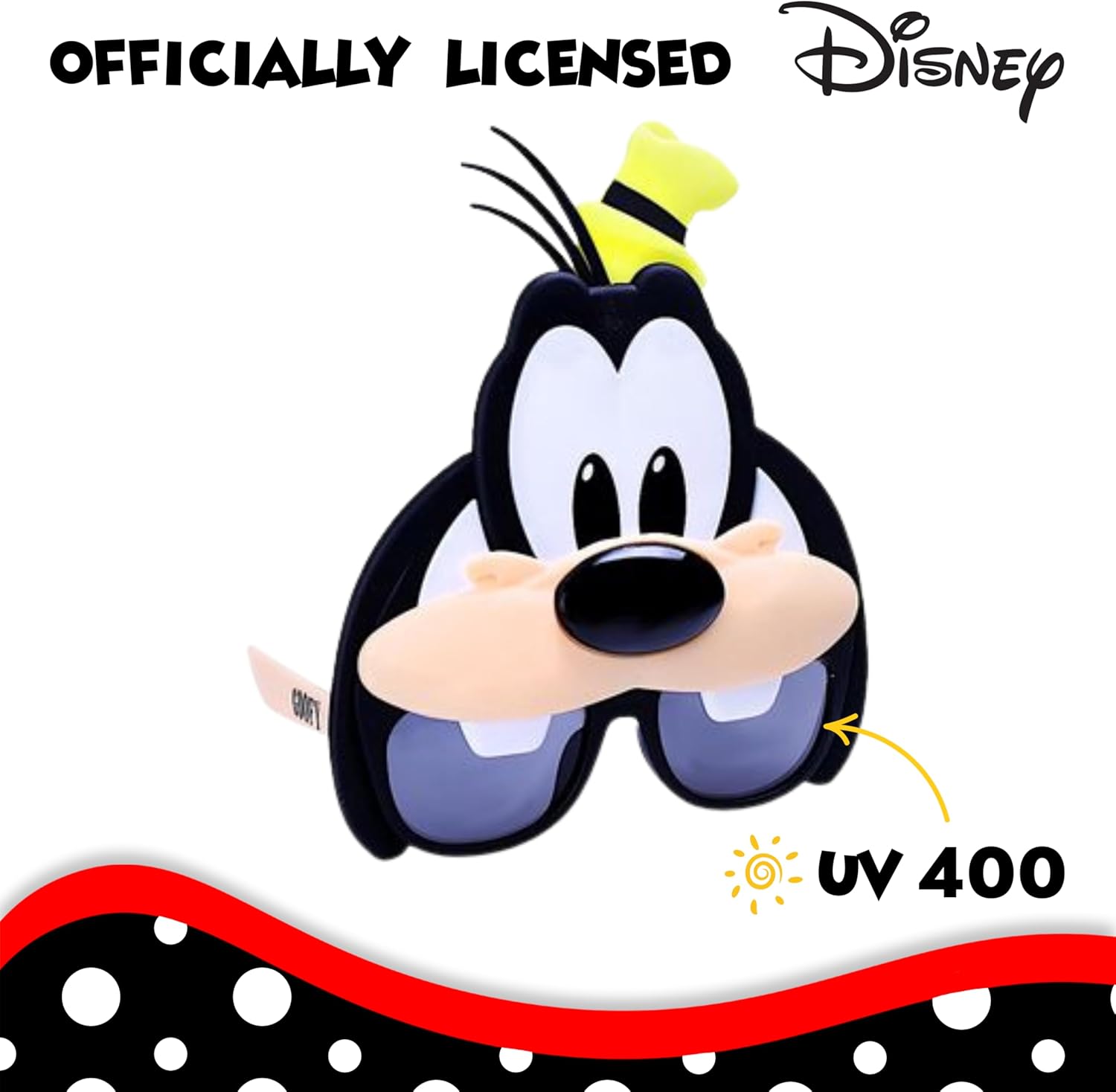 Sun-Staches Goofy Official Disney Sunglasses | Vacation, Park or Costume Accessory | UV 400 | One Size Fits Most Adults - Image 4