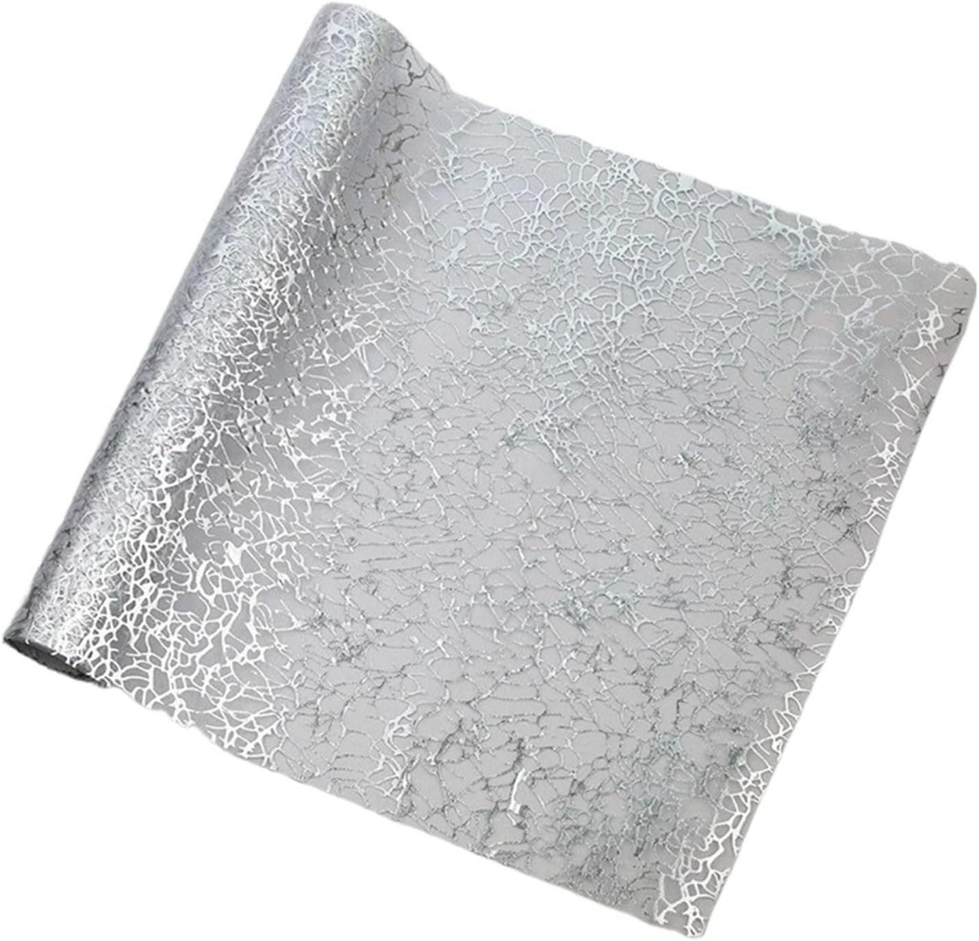 Glitter Metallic Table Runner, Gold/Rose Gold Table Runner Roll Dining Table Decor for Party Birthday Wedding(Silver,28x275cm)