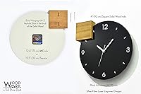 Vista 6 de Modern Wall Clock - Black Aluminum with Silver Fiber Laser Engraving - Square - Contemporary Design - Personalized City Map - Home Town - Location