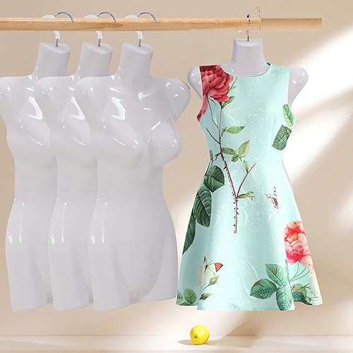 Miniatura 2 de Maniquí de costura de polipropileno (PP), maniquí de costura para torso, maniquí de costura para colgar, maniquí de ropa, con gancho de metal