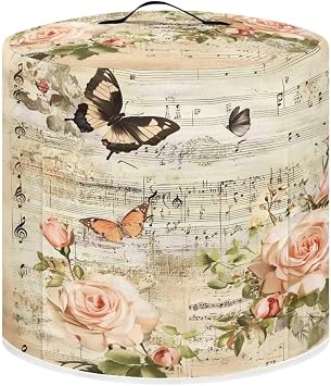 Cozeyat Elegant Butterfly Rose Pressure Cooker Cover with Pocket Kitchen Decoration Electric Pressure Cooker Cover Dustproof Pressure Cooker Cover Rice Cooker Air Fryer Cover Protector