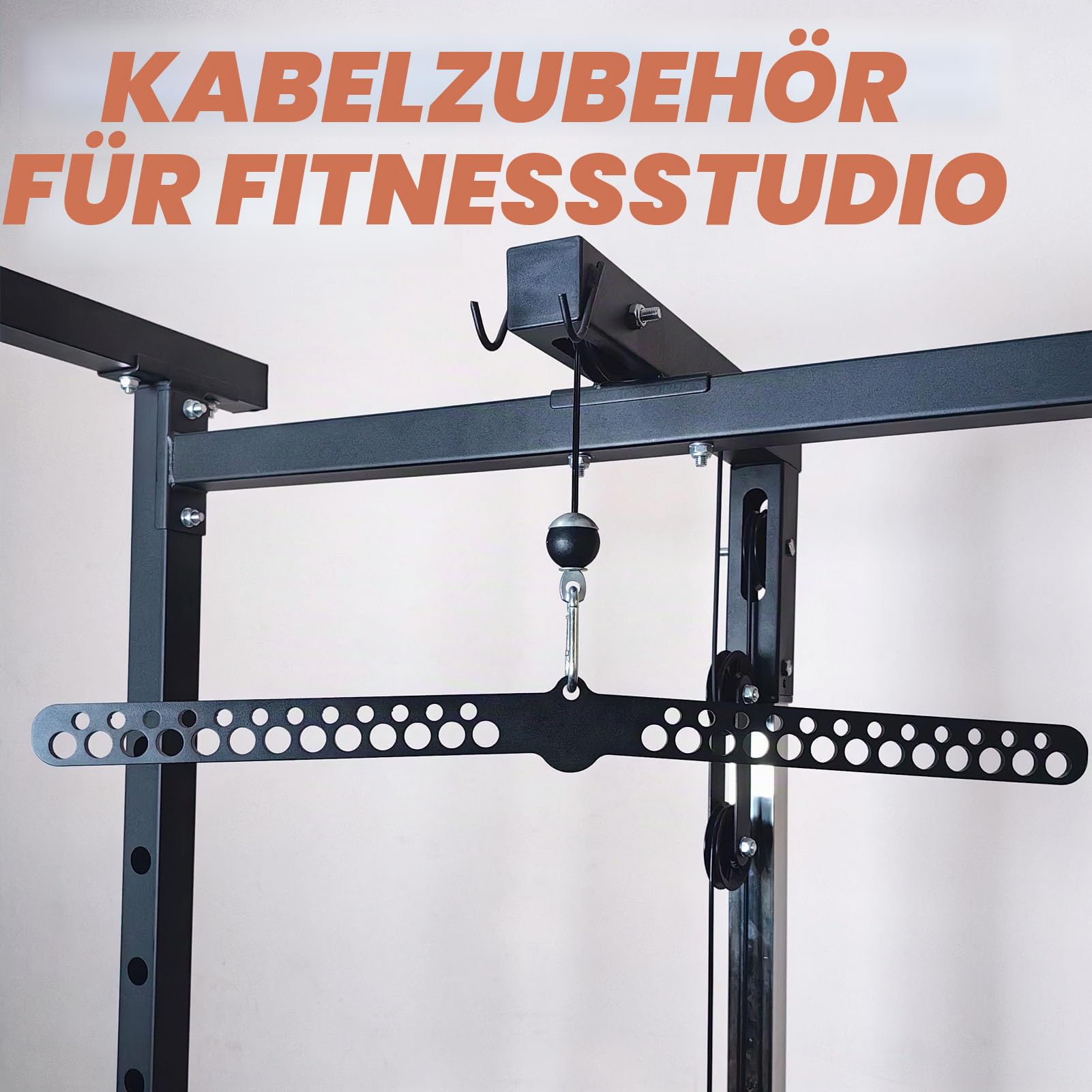 Multi-Grip LAT Pull Down Bar für Home Gym Fitness, Spreizplatte LAT Pulldown Aufsätze für Pulley System Kabelmaschine, Doppel- bis Einzelkabel Befestigung Übungsgriff