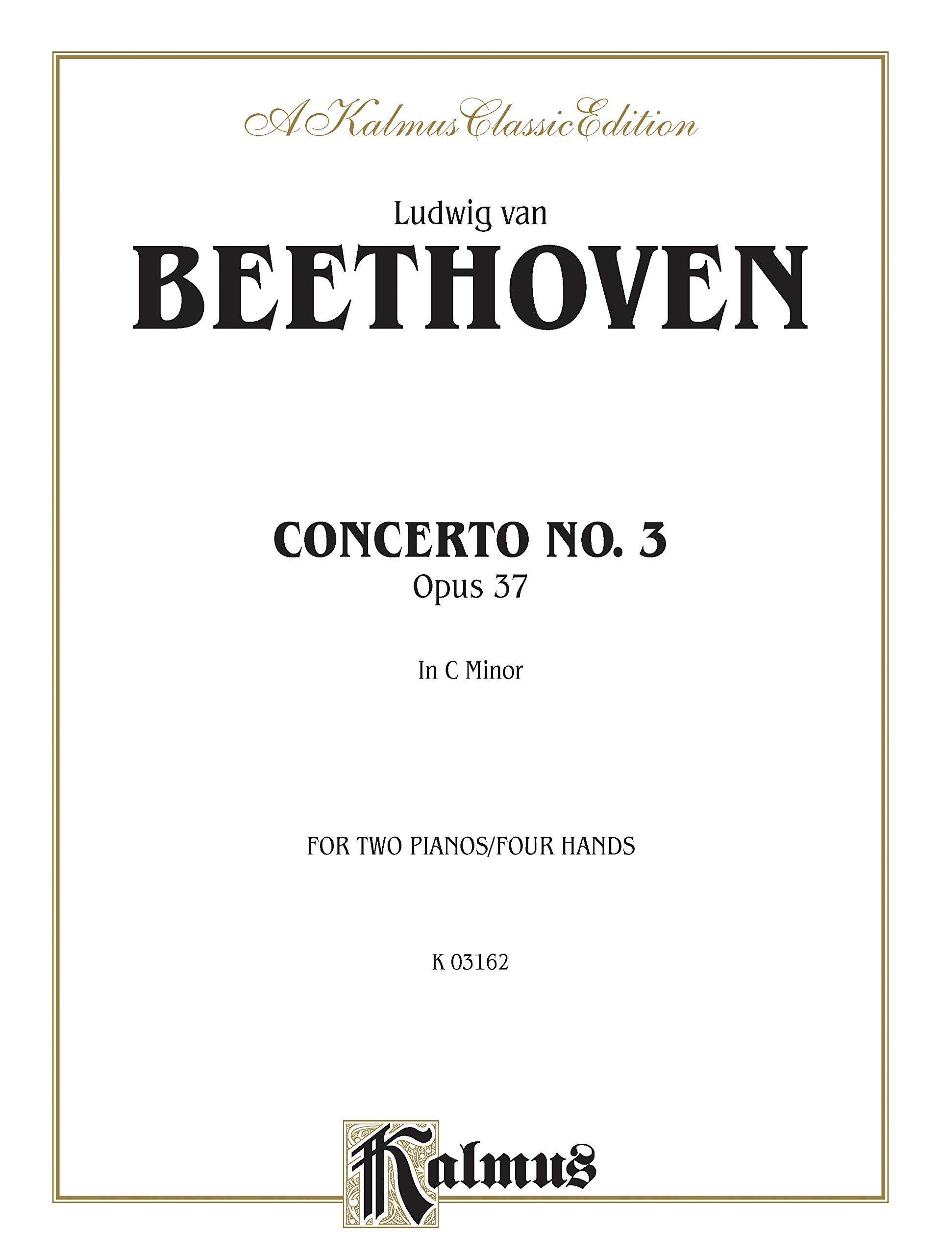 Piano Concerto No 3 in C Minor Op 37 partition de musique pour orchestre et piano